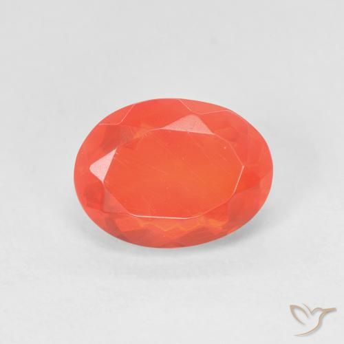 1.43ct Naturel Orange feu Opale de feu, ovale, Transparent