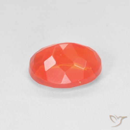 Opale de feu Orange feu naturelle ovale, 1.43 ct, Transparent