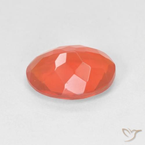 Opale de feu Orange moyen naturelle ovale, 1.61 ct, Transparent