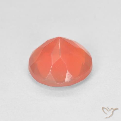 Opale de feu Orange feu naturelle Coupe roude, 1.13 ct, Transparent