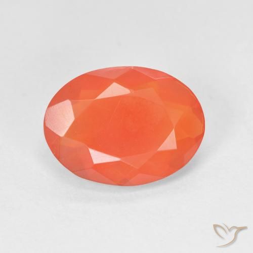 2.10ct Naturel Orange intense Opale de feu, ovale, Transparent