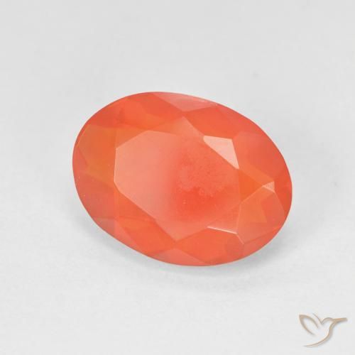 Opale de feu Orange intense naturelle ovale, 2.10 ct, Transparent