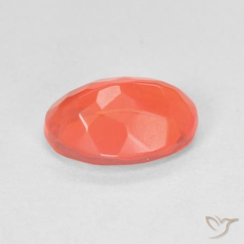 Opale de feu Orange moyen naturelle ovale, 1.18 ct, Transparent