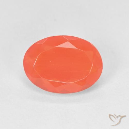 1.28ct Naturel Orange feu Opale de feu, ovale, Transparent