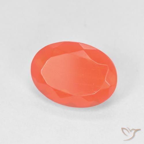Opale de feu Orange feu naturelle ovale, 1.28 ct, Transparent