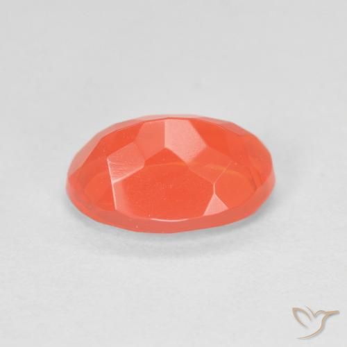 Opale de feu Orange feu naturelle ovale, 1.28 ct, Transparent
