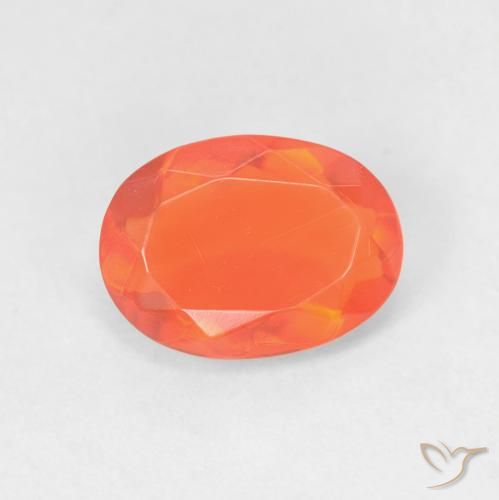 0.79ct Naturel Orange vif Opale de feu, ovale, Transparent