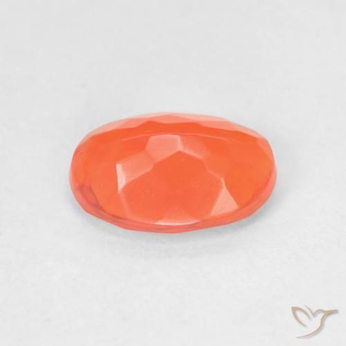 Opale de feu Orange vif naturelle ovale, 0.79 ct, Transparent