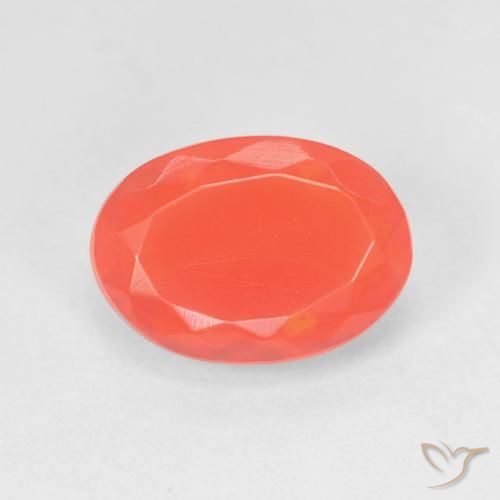 2.29ct Naturel Orange vif Opale de feu, ovale, Transparent