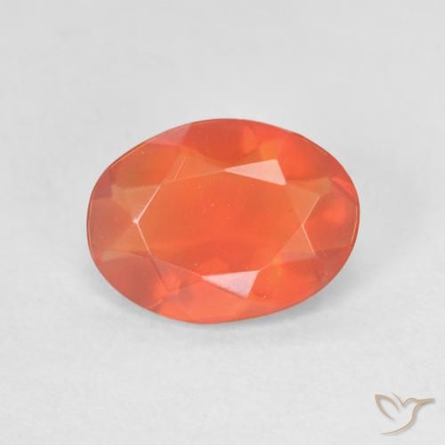 0.87ct Naturel Orange vif Opale de feu, ovale, Transparent