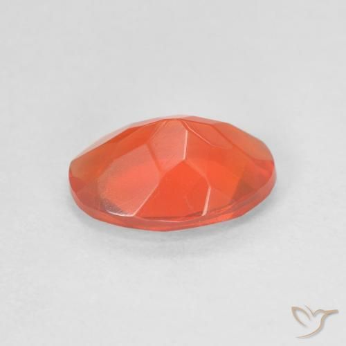Opale de feu Orange vif naturelle ovale, 0.87 ct, Transparent