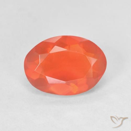 1.09ct Naturel Orange vif Opale de feu, ovale, Transparent