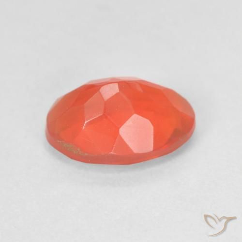 Opale de feu Orange vif naturelle ovale, 1.09 ct, Transparent