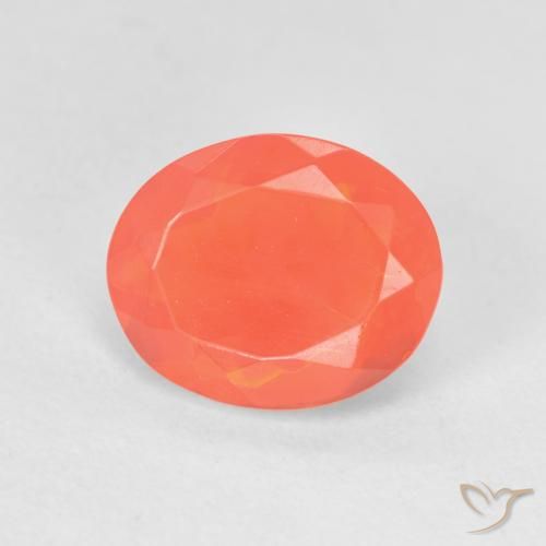1.62ct Naturel Orange vif Opale de feu, ovale, Transparent