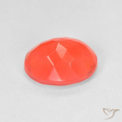 Opale de feu Orange vif naturelle ovale, 1.62 ct, Transparent