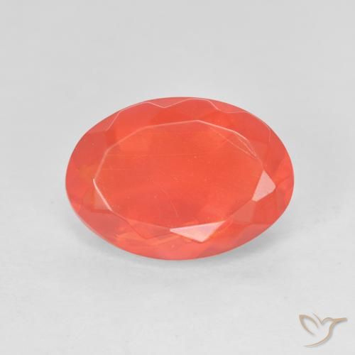 2.71ct Naturel Orange rouge intense Opale de feu, ovale, Transparent