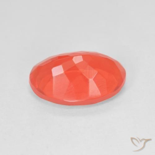 Opale de feu Orange rouge intense naturelle ovale, 2.71 ct, Transparent