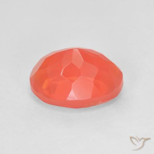 Opale de feu Rouge moyen naturelle ovale, 2.35 ct, Transparent
