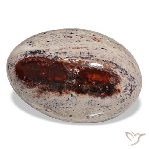 Opale de feu multicolore naturelle coupe ovale, 27,35 ct, opaque