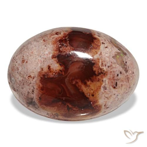 Opale de feu multicolore naturelle coupe ovale, 12,94 ct, opaque