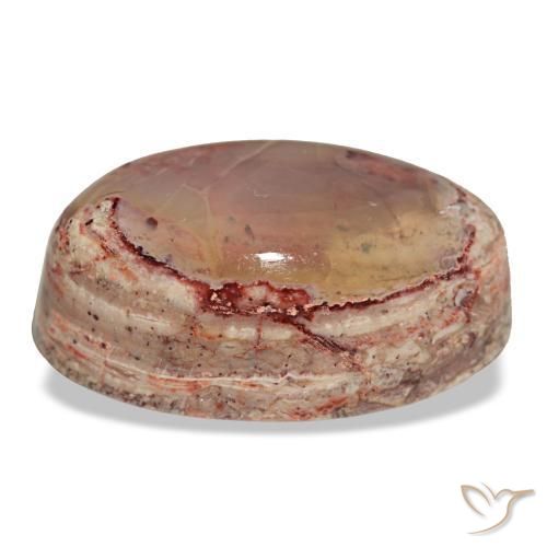 Opale de feu multicolore naturelle coupe ovale, 14,89 ct, opaque