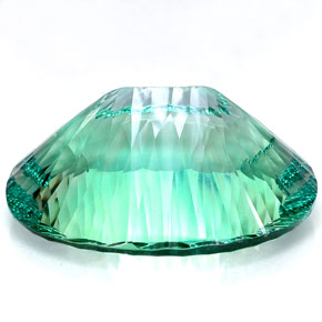 Fluorite multicolore naturelle coupe ovale, 84,68 ct, IF