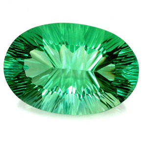 Fluorite vert naturelle coupe ovale, 76,90 ct, IF