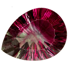 Fluorite multicolore naturelle en forme de poire, 82,17 ct, VVS