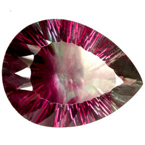 Fluorite multicolore naturelle en forme de poire, 82,17 ct, VVS