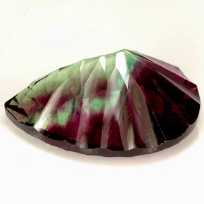 Fluorite multicolore naturelle en forme de poire, 82,17 ct, VVS