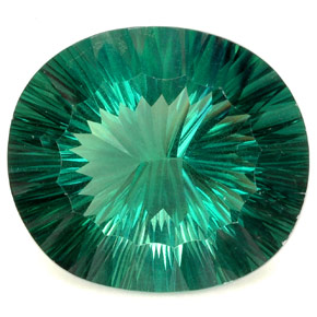 Fluorite vert naturelle coupe ovale, 102,90 ct, IF
