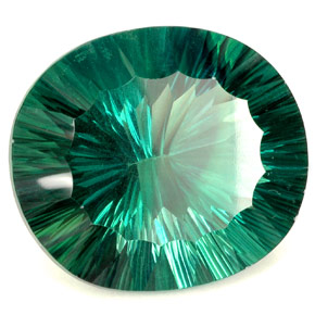 Fluorite vert naturelle coupe ovale, 102,90 ct, IF