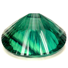 Fluorite vert naturelle coupe ovale, 102,90 ct, IF