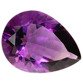 Fluorite violet naturelle en forme de poire, 11,90 ct, VVS