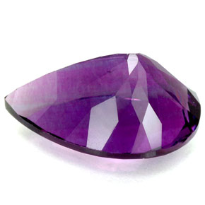 Fluorite violet naturelle en forme de poire, 11,90 ct, VVS