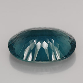 Fluorite bleue naturelle coupe ovale, 76,61 ct, VVS