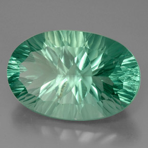Fluorite vert naturelle coupe ovale, 49,15 ct, VVS