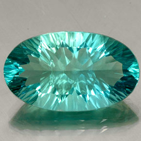 Fluorite vert naturelle coupe ovale, 27,89 ct, VVS