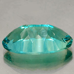 Fluorite vert naturelle coupe ovale, 27,89 ct, VVS