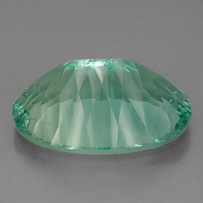 Fluorite vert naturelle coupe ovale, 48,96 ct, VVS-VS