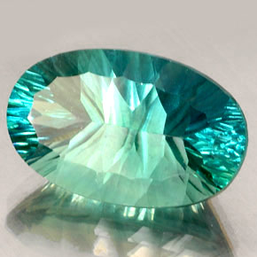Fluorite multicolore naturelle coupe ovale, 25,96 ct, VVS-VS