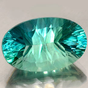 Fluorite multicolore naturelle coupe ovale, 25,96 ct, VVS-VS
