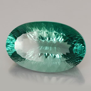 Fluorite multicolore naturelle coupe ovale, 70,27 ct, VVS