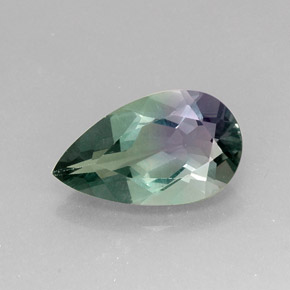 Fluorite multicolore naturelle en forme de poire, 15,61 ct, VVS