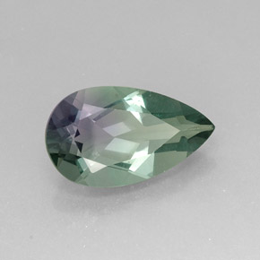 Fluorite multicolore naturelle en forme de poire, 15,61 ct, VVS