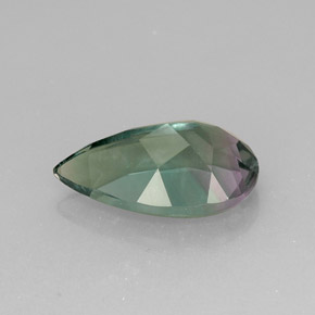Fluorite multicolore naturelle en forme de poire, 15,61 ct, VVS