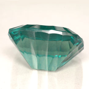Fluorite vert naturelle coupe coussin, 22,87 ct, VVS-VS