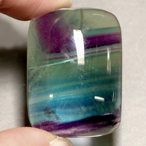 Fluorite multicolore naturelle transparent, 48,88 ct, transparent / translucide