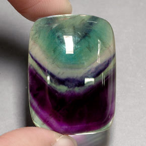 Fluorite multicolore naturelle transparent, 48,04 ct, transparent / translucide