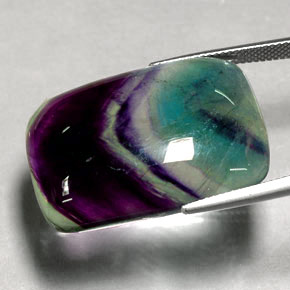 Fluorite multicolore naturelle transparent, 48,04 ct, transparent / translucide